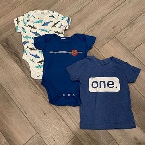 Trio of Shark, Santa Cruz & One Year Shirts